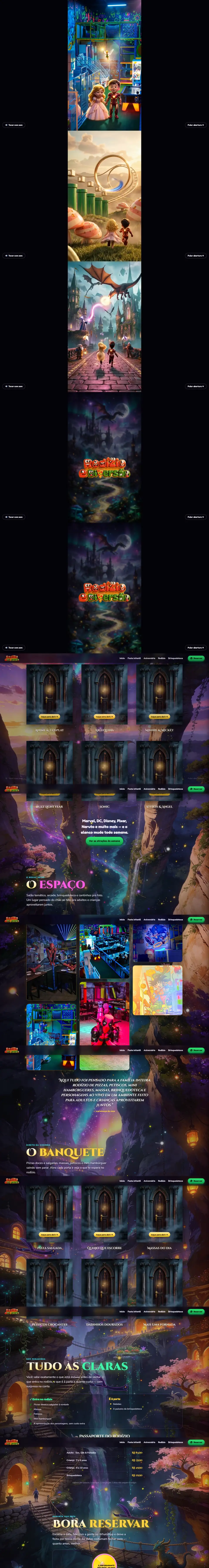 Tela do site Rodízio e Diversão em um notebook